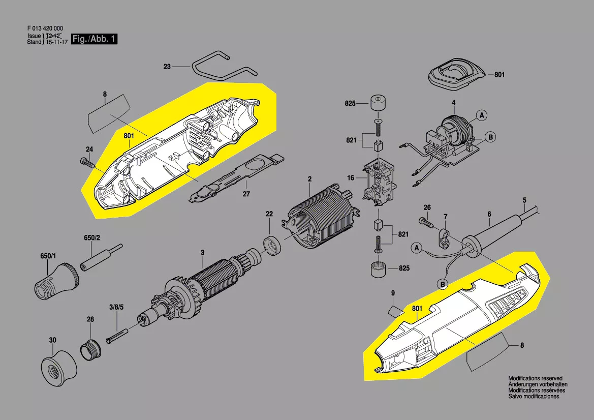 Boîtier réf. 2 610 019 976 Dremel